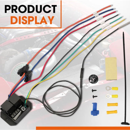 Dual Radiator Fan Switch Kit for 12V 24V Vehicles (Digital Temp Control)
