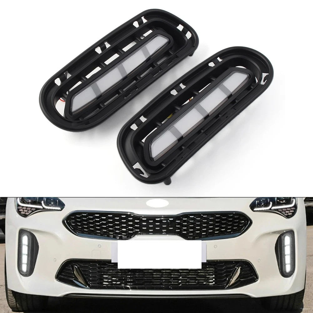 2X Daytime Running Light DRL Fog Lamp Turn Signal Function For Kia Stinger 17-20