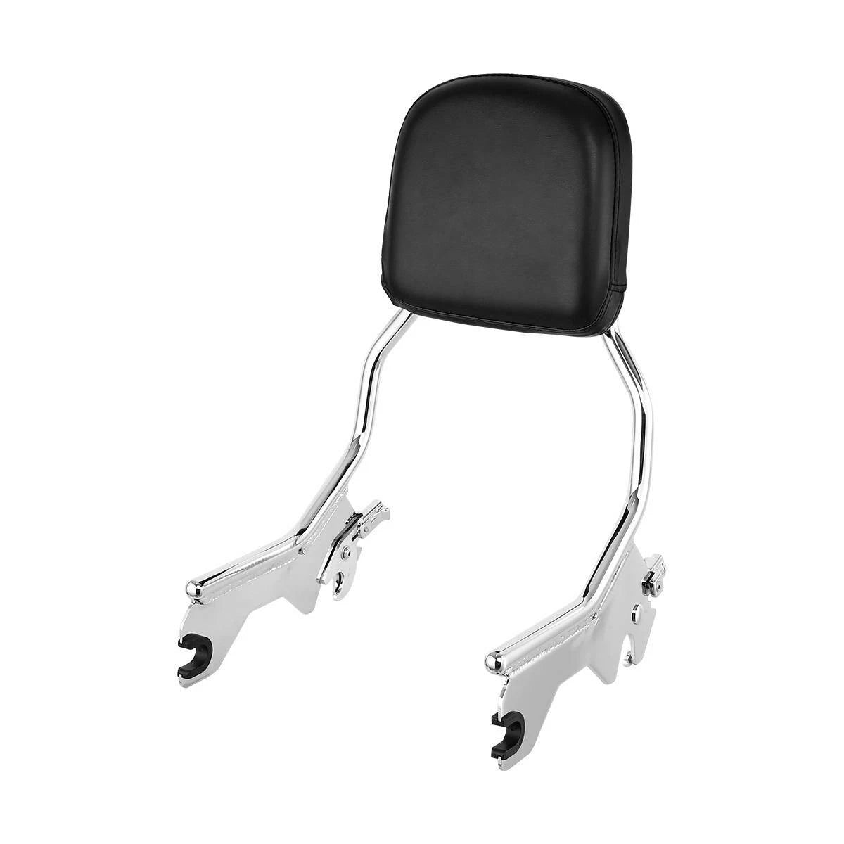 Chrome/Black Sissy Bar Upright Backrest for Harley Softail (2018–2025)