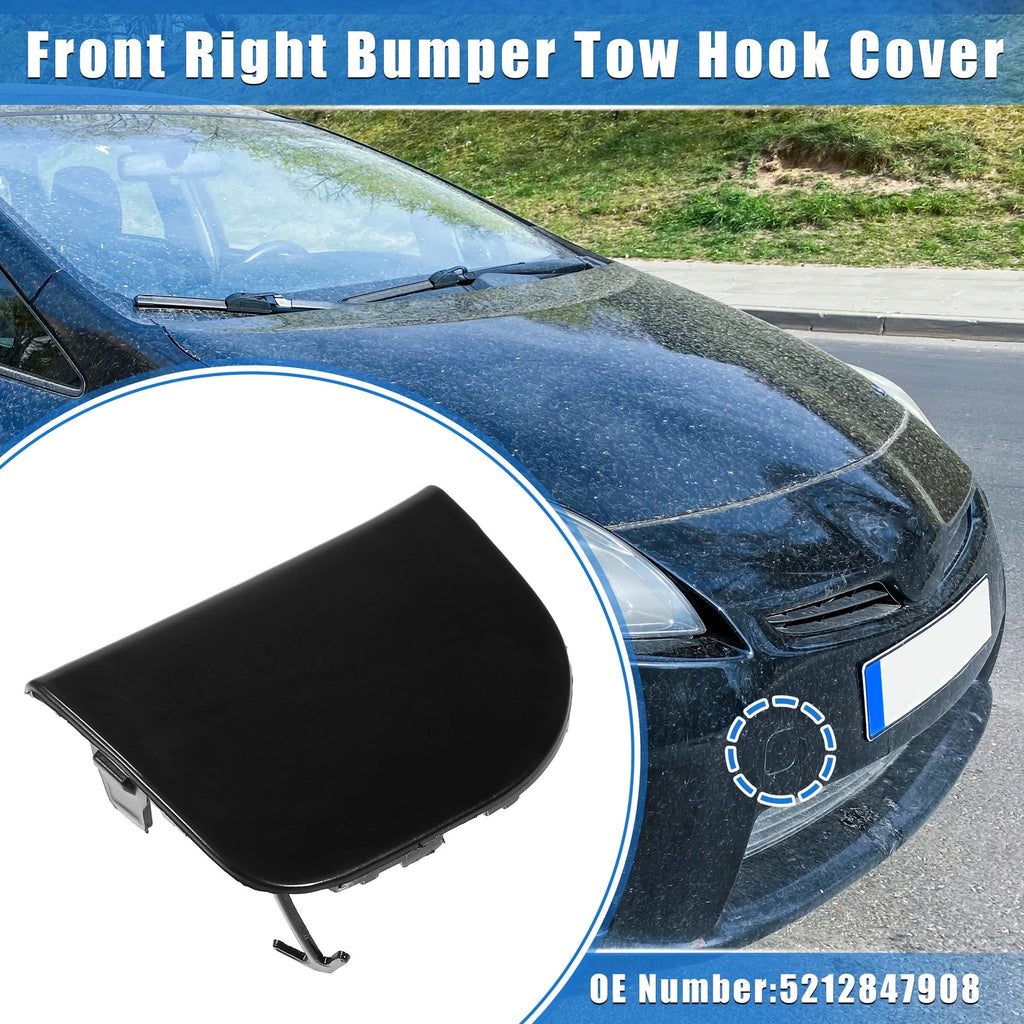 Front Right Bumper Tow Hook Cover Replacement for Toyota Prius 2012-2015