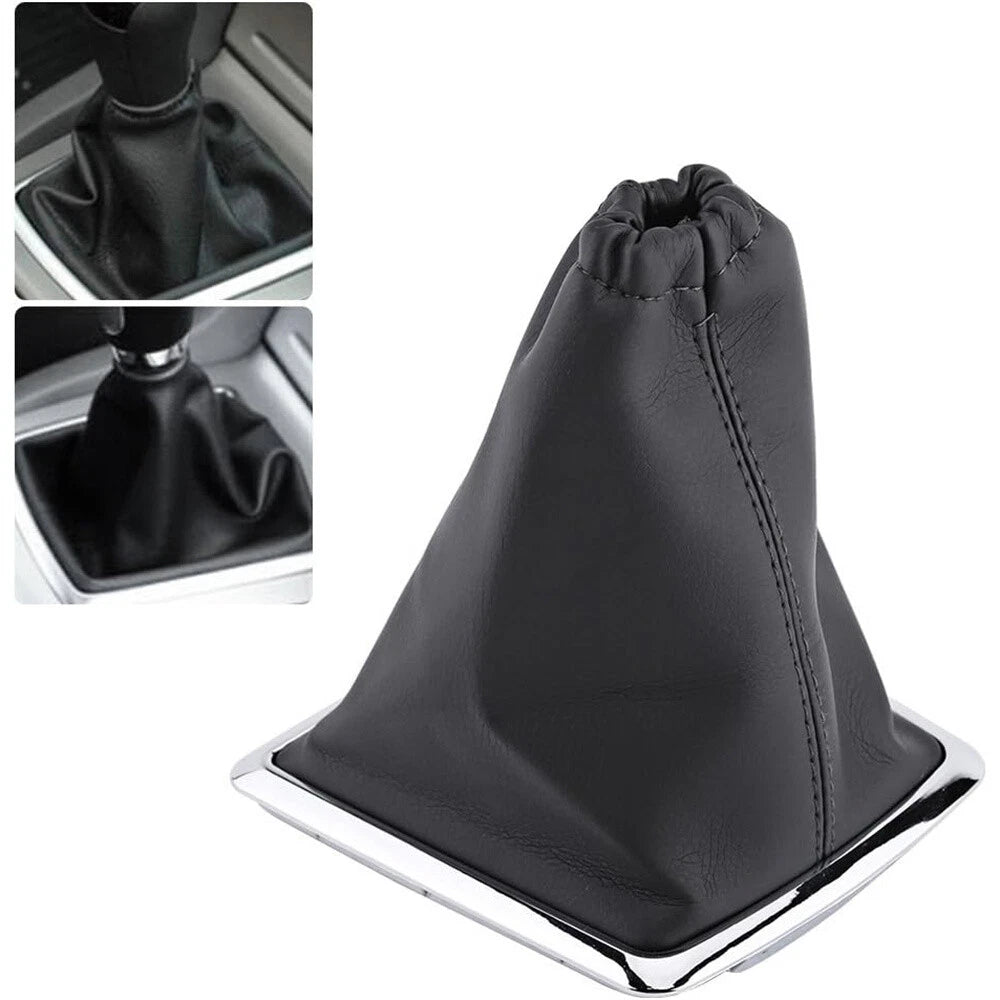 Gear Shift Knob Gaiter Boot Cover with Chrome Frame For Ford Focus MK2 2005-2011