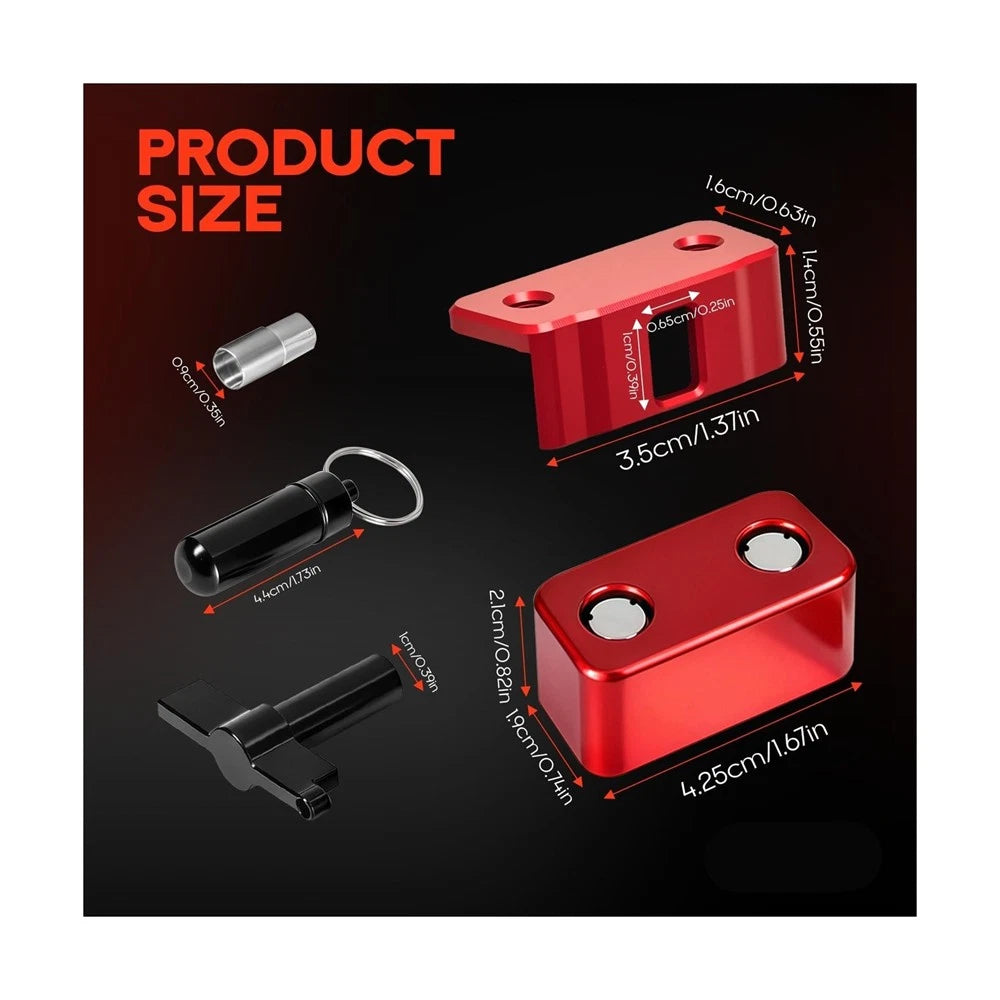 OBD2 Port Lock Anti-Theft Device for Standard OBD2 Interface (Red Chrome)