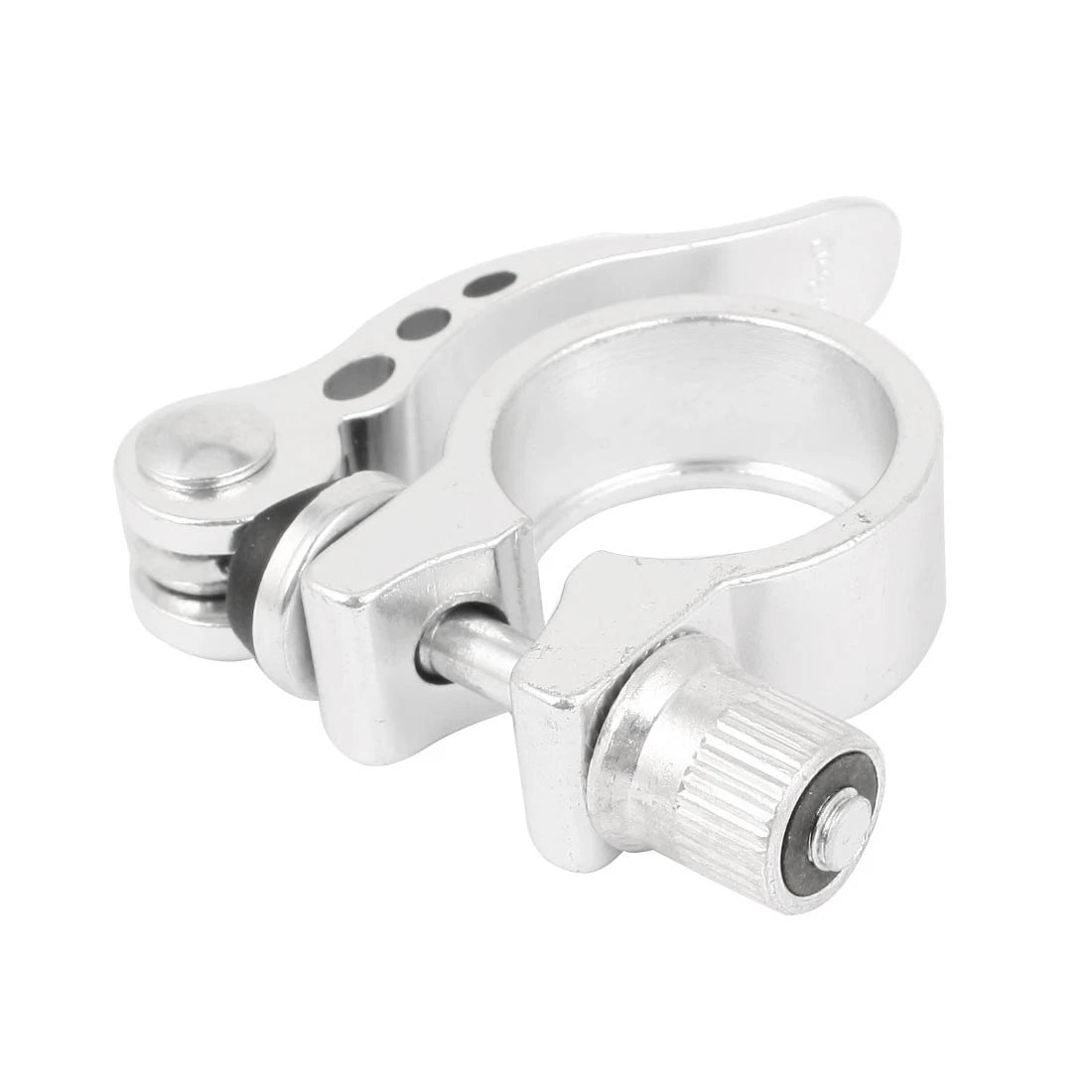 Adjustable Seatpost Clamp Alloy Bike Bracket Silver Tone 28.6mm