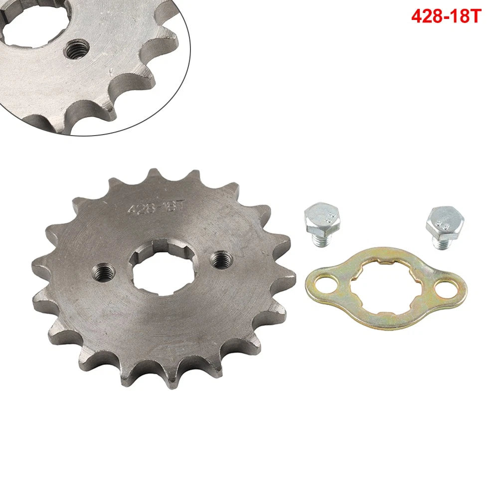 428 Chain 20mm 18T Front Sprocket For 125cc ATV Pit Dirt Quad Bike