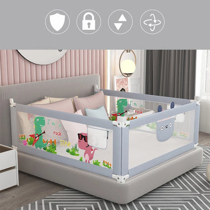 Adjustable Folding Bed Rail for Kids Safety Cot (Fits Most Models)