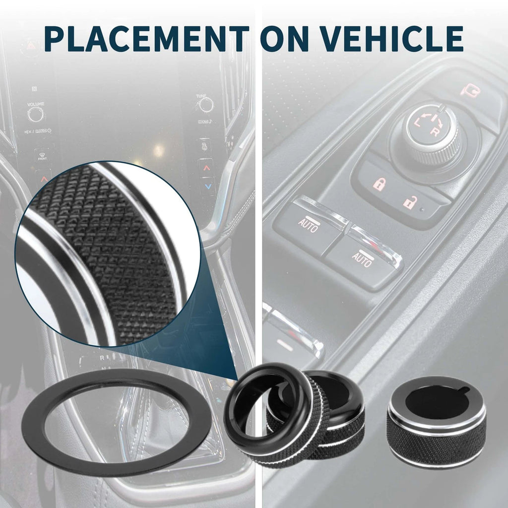 Engine Start Mirror Knob Cover Replacement for Subaru WRX (2022–2023) Black