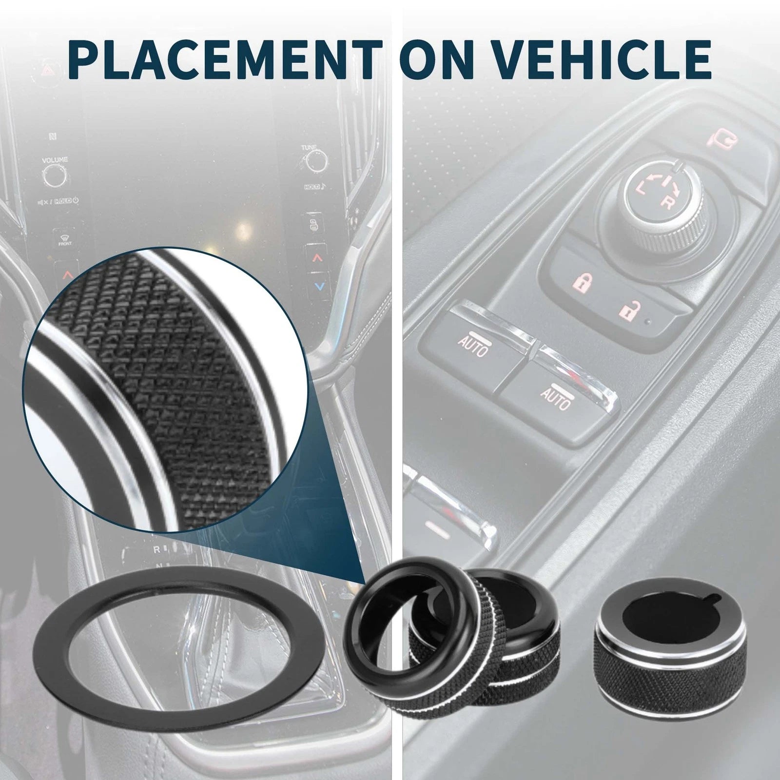 Engine Start Mirror Knob Cover Replacement for Subaru WRX (2022–2023) Black