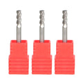 3 Pcs 1/8" 3 Flute Carbide End Mill (Regular)