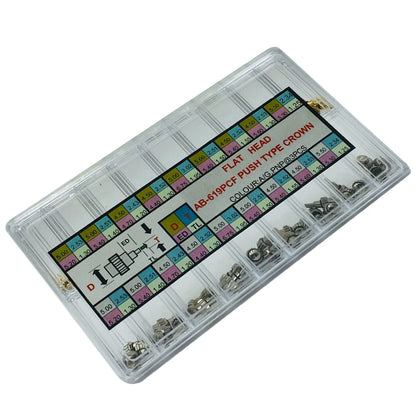 Watch Pusher Button Crown Assortment for Chronograph (54 Pack)