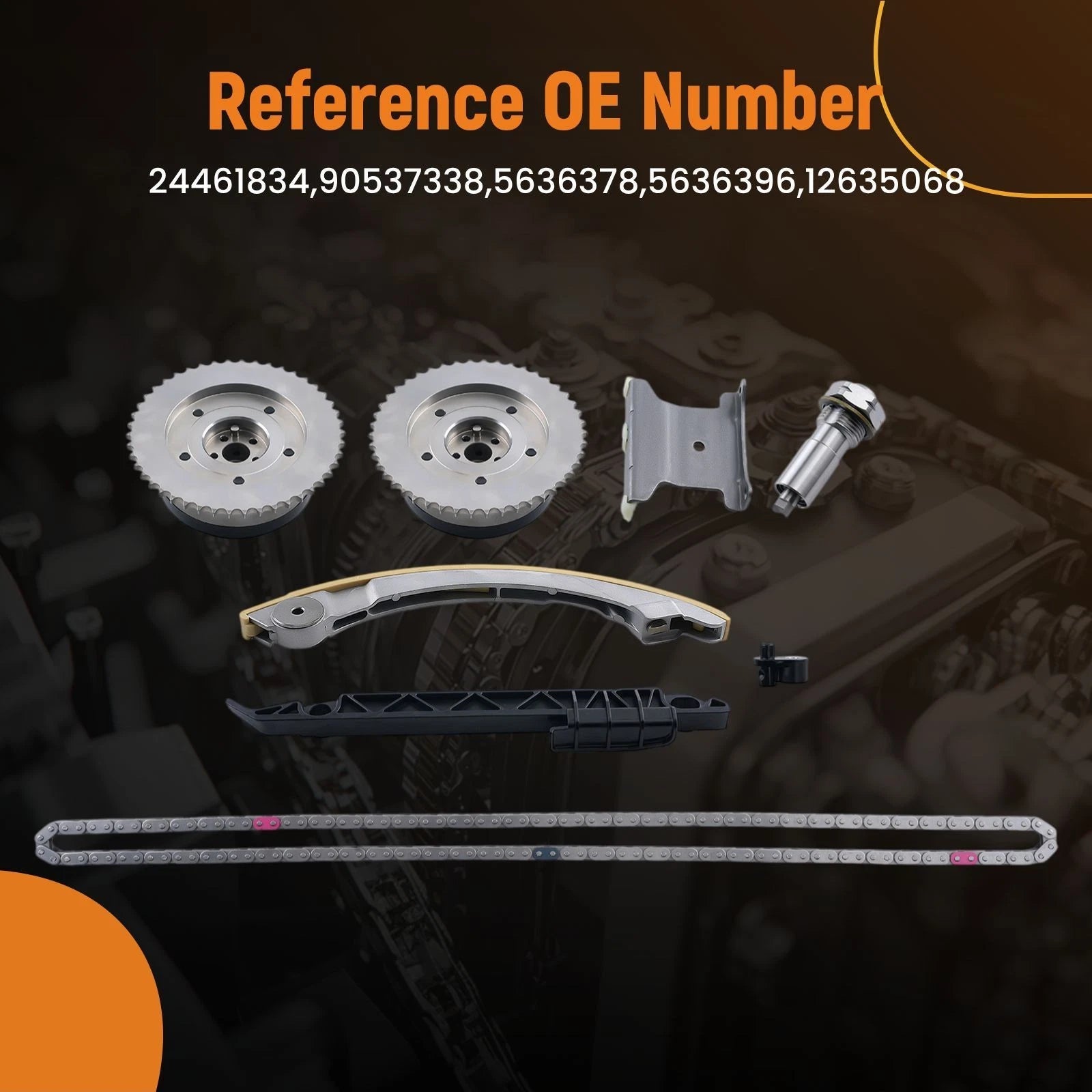 Engine Timing Chain Kit for Buick Verano 2.4L (2012–2017) 12635048 148Link