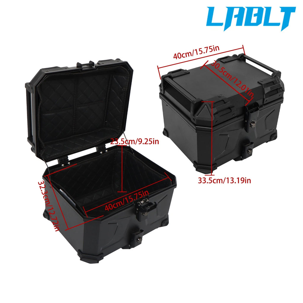 45L Waterproof Rear Tour Box for Motorcycle with Security Lock
