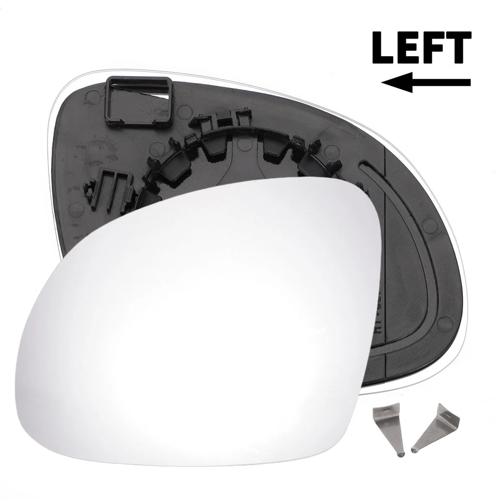 Left Side Mirror Glass White Non-Heated Replacement for Seat Alhambra (2010–2020)