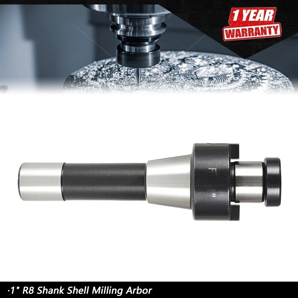 1" R8 Shank Shell Milling Arbor Adapter for Bridgeport