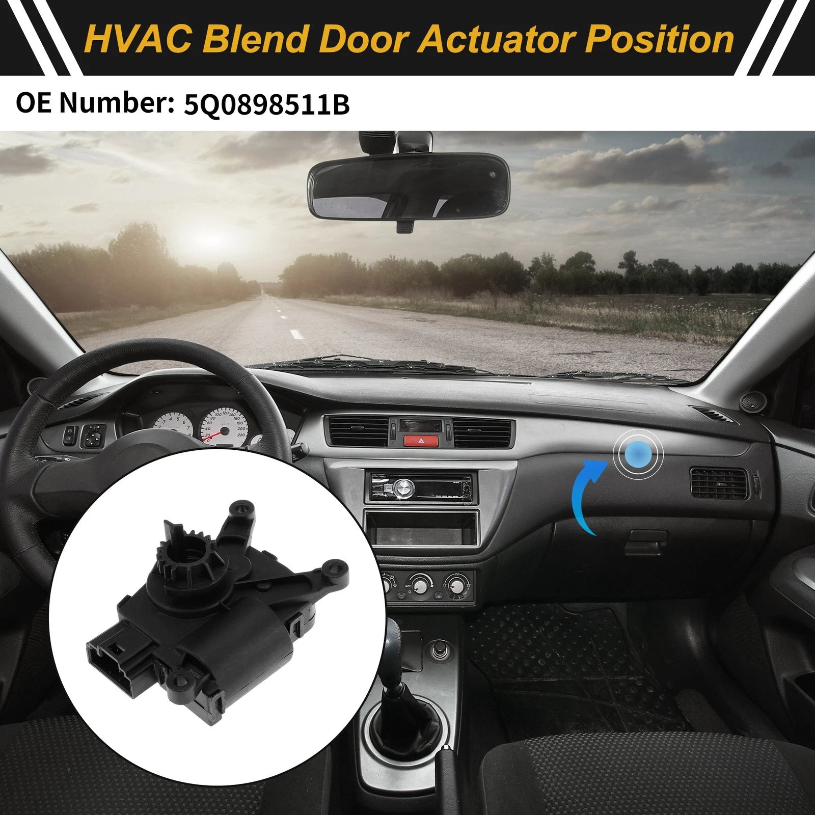 HVAC Heater Blend Door Actuator Replacement for Audi A3 (2013–2018)