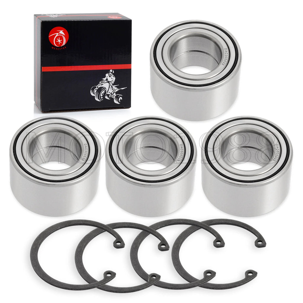 Set of 4 Wheel Bearings with Circlip for Arctic Cat 650 4x4 (2005–2012)