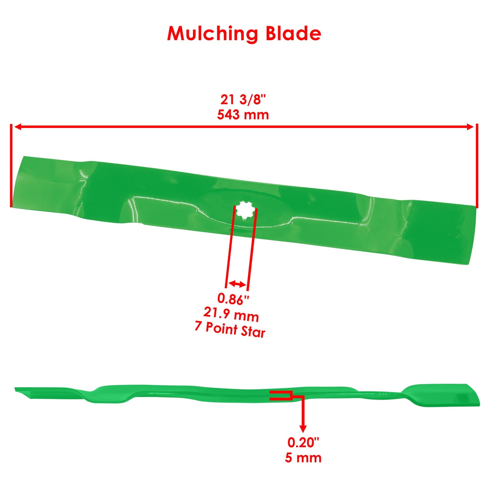 Mower Blade with Nut Replacement for John Deere Z225 Z235 EZtrak 42 inch Deck (2008–2018)