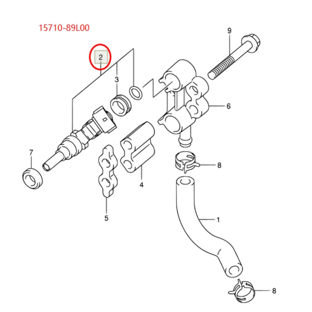 Fuel Injector for Suzuki Outboard 20HP DF 20AS 15HP DF 15AS 20ARS (2000–2023)