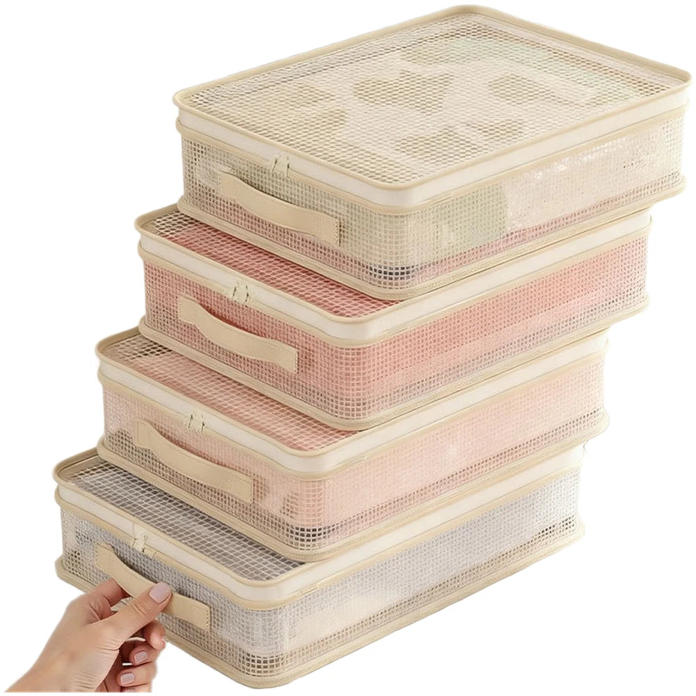Underbed Storage Mesh Bag for Bedding Sets with Transparent View