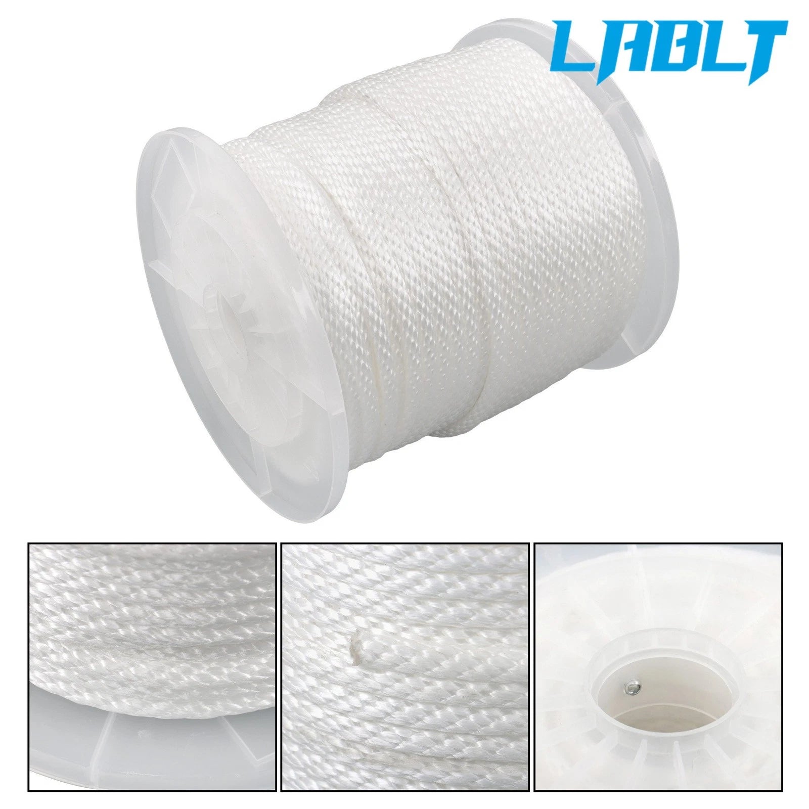 5/16 Inch Nylon Solid Braid Rope - Abrasion Resistant, Low Stretch (250ft)