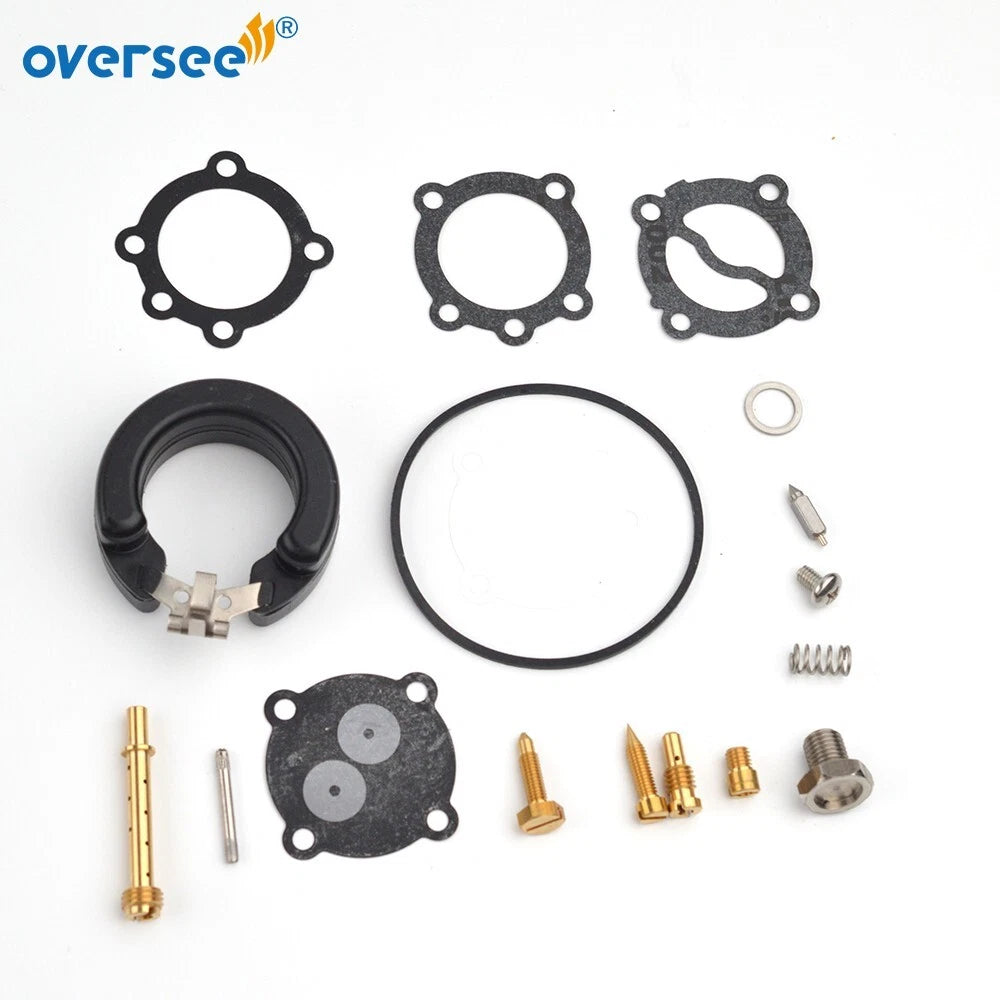 Carburetor Repair Kit for Suzuki DT9.9 15HP Outboard (13200-93912, 15170-93911)