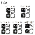Set of 5 Carburetor Repair Kits for Zama RB-40, FS400, FS450, FS106, FS108, FS120, FS200
