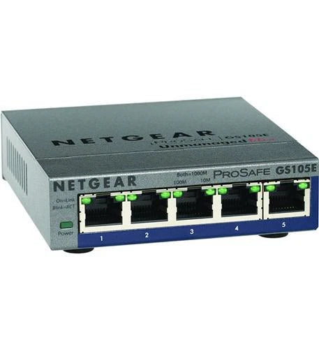 Netgear GS105E 5-Port Gigabit Smart Switch for Networking (200NAS)
