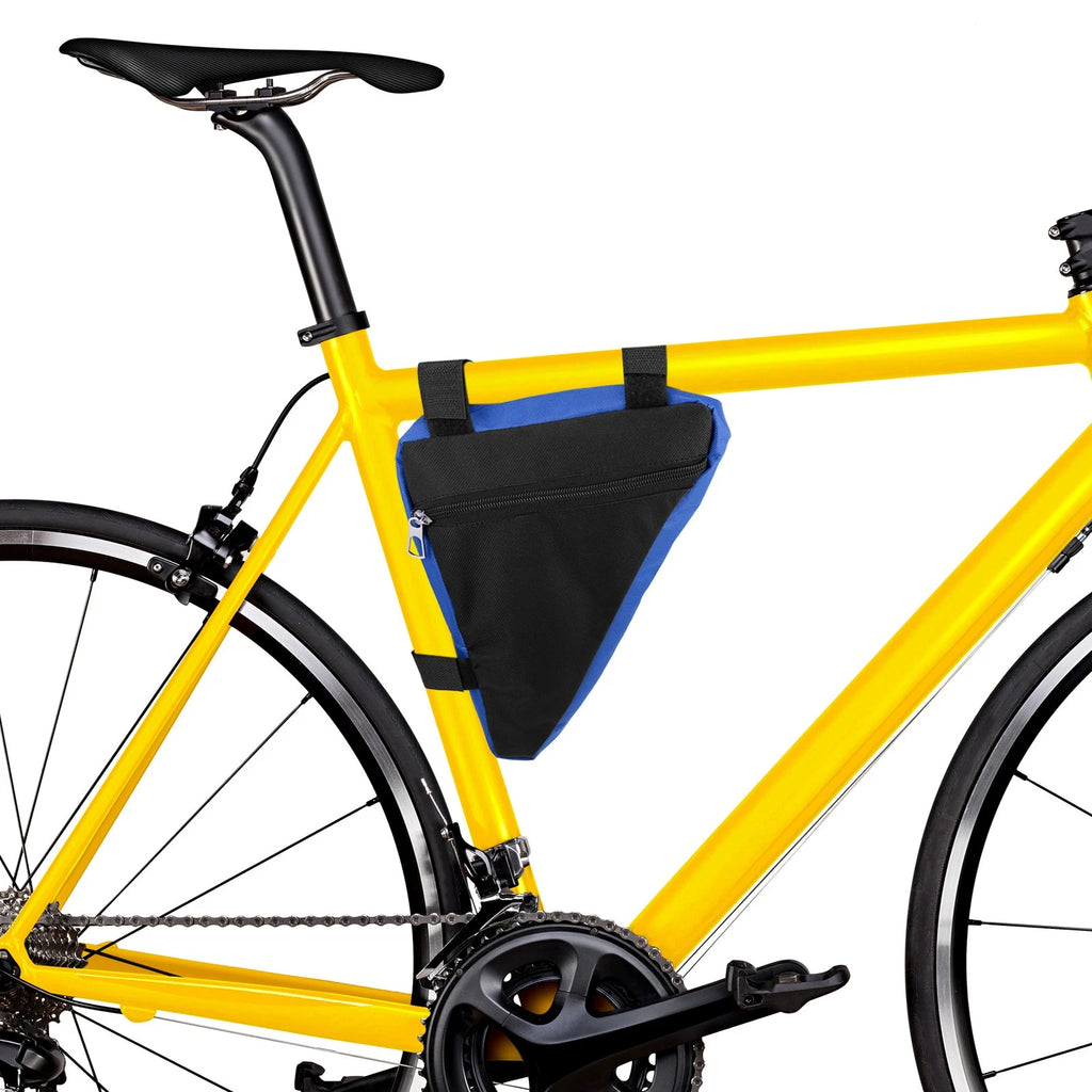 Triangle Frame Bag Front Cycling Storage for Mountain Bikes (Blue)