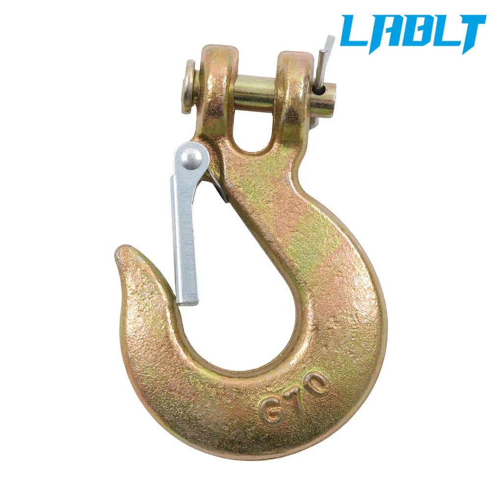 8 Pack Clevis Slip Hook with Latch for G70 (18800lbs Breaking Strength)