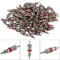 100pcs Tire Valve Stem for Universal Vehicles with Red Rubber Ring