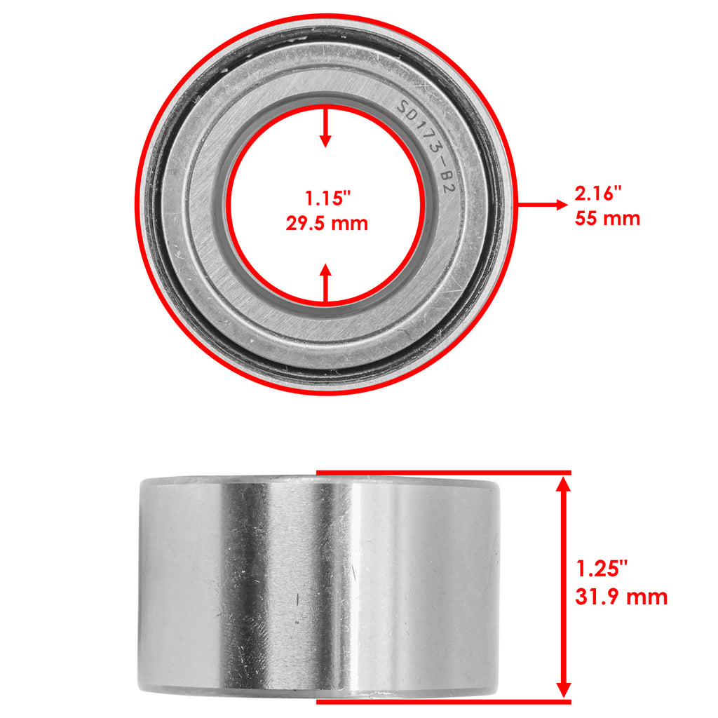 Front Wheel Ball Bearing Replacement for Arctic Cat 400 TRV 2009-2010