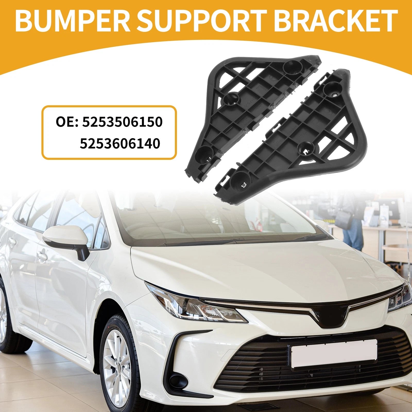 Left Right Front Bumper Support Bracket Replacement for Toyota Camry Aurion (2012–2014)