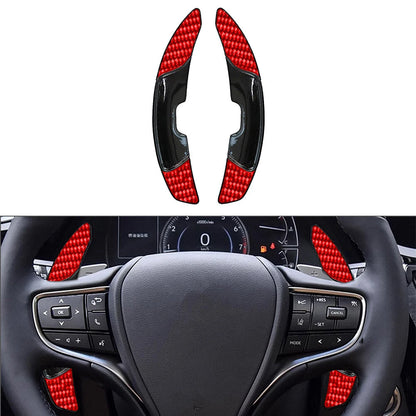 Steering Wheel Shift Paddle Extensions for Lexus RX NX UX LX ES LS RZ LM (2015–2023) - Red