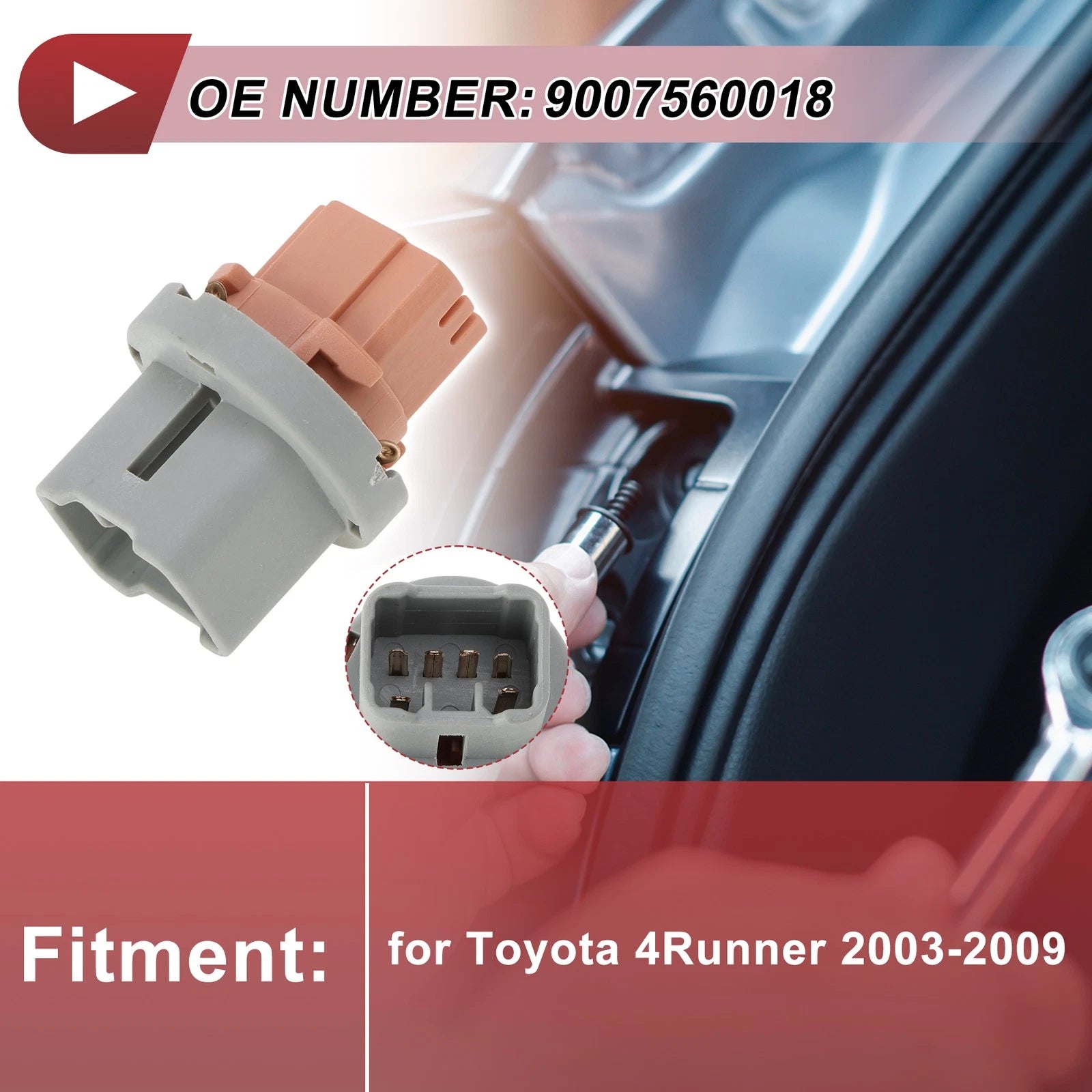 1 Pc Tail Light Socket for Toyota 4Runner (2003–2009) No. 9007560018