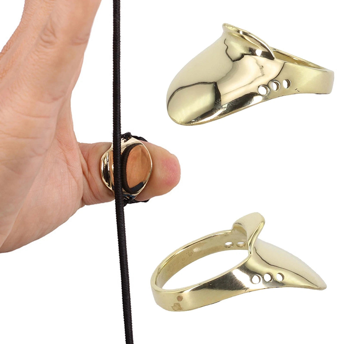 Brass Wrench Thumb Ring for Bow Shoot Hunting Finger Guard