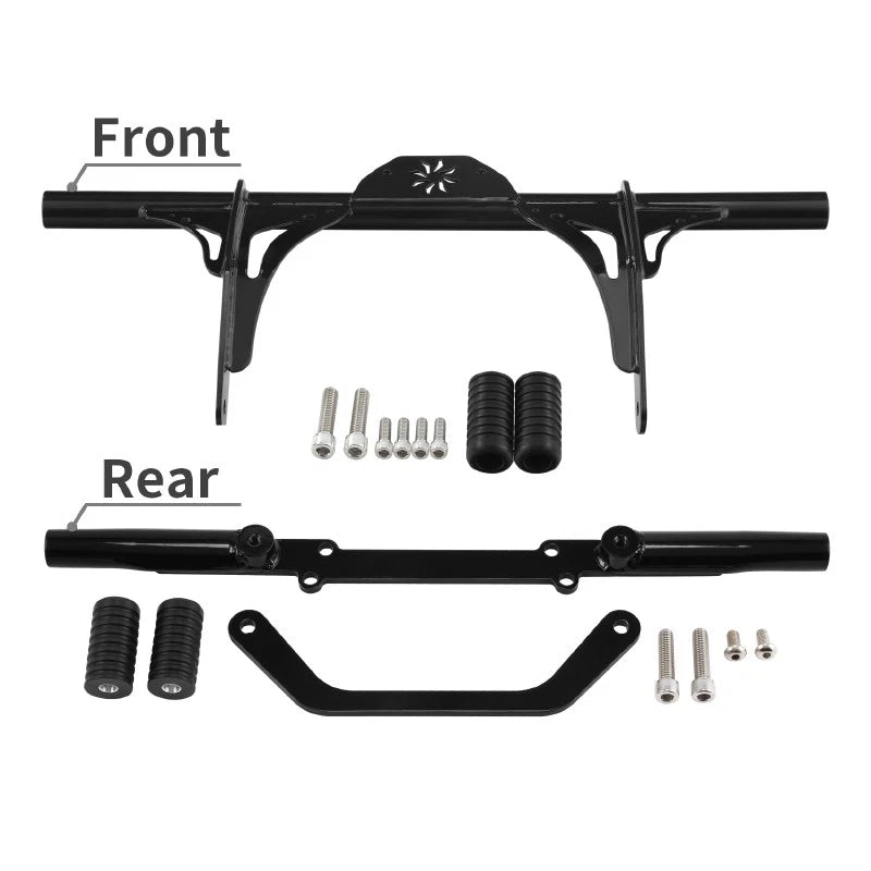 Front & Rear Crash Bar Protectors for Harley Dyna (2006–2017)