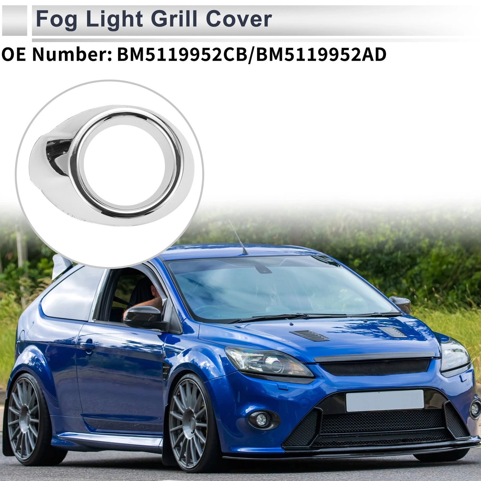 Front Right Fog Light Grill Replacement for Ford Focus (2012–2014)