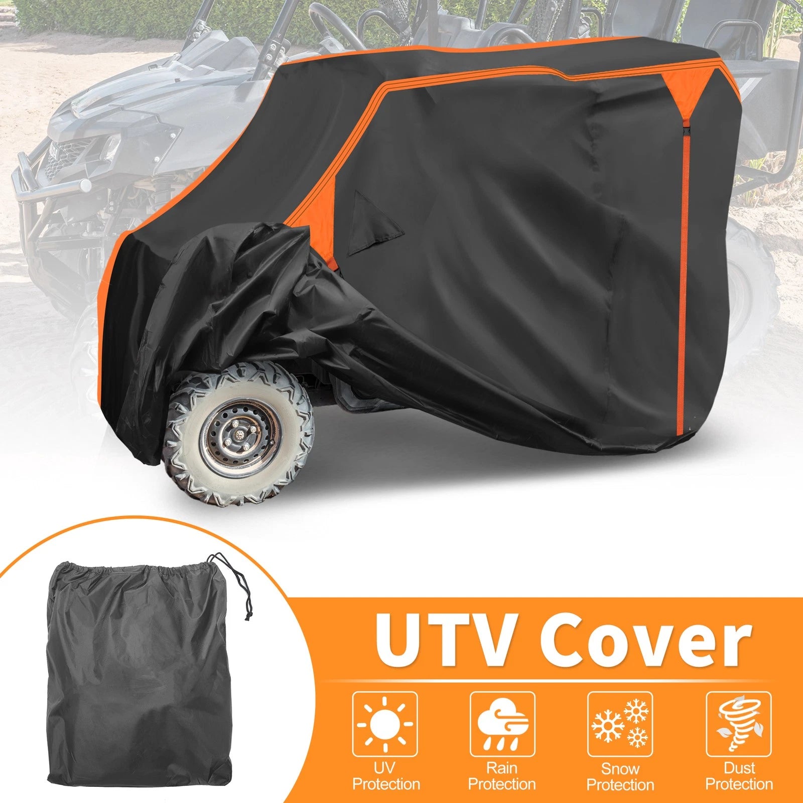 Waterproof UTV Side by Side Cover for Honda Pioneer 1000 Black (2014–2021)