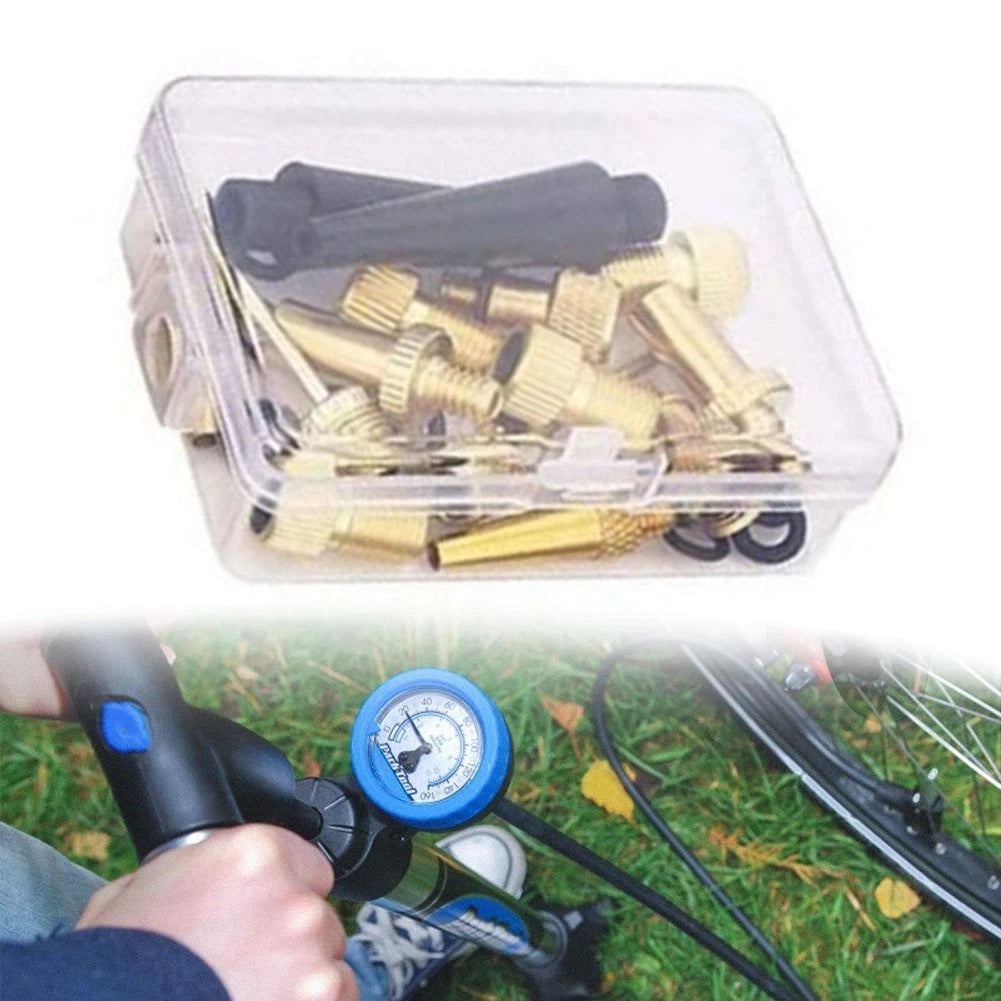 15-Piece Bike Pump Connector Kit for Various Valves (SV, FV, DV, AV)