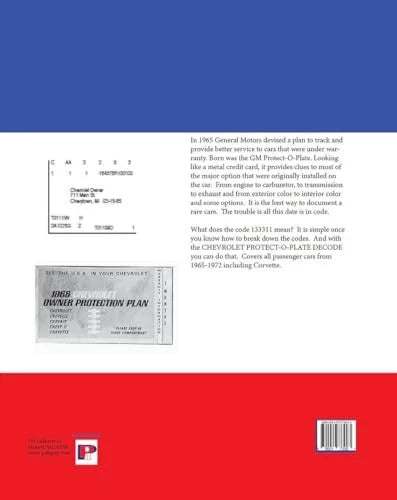 Protect O Plate Decoder Guide for Chevrolet (1965–1972)