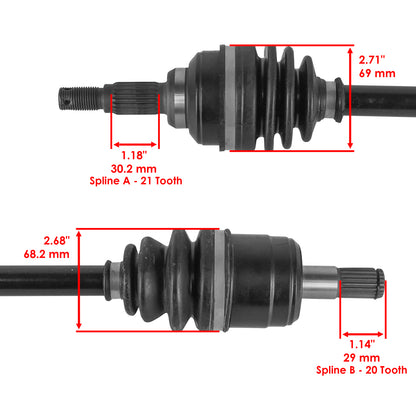 Caltric Front Right CV Axle Replacement for Honda Rancher 420 TRX420FE1 (2014–2016)