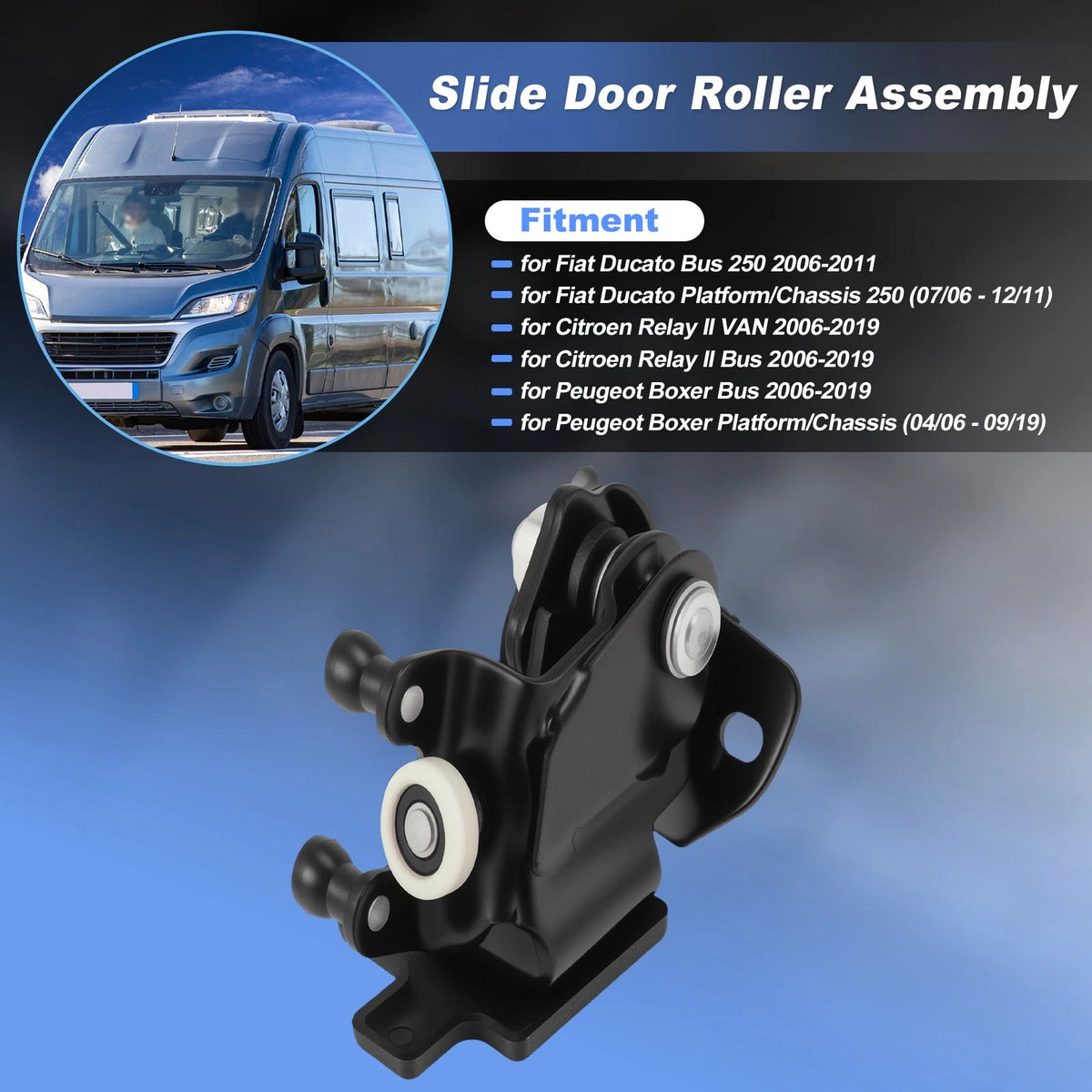 Sliding Door Roller Guide Left for Fiat Ducato 250 (2006–2011) 1344420080