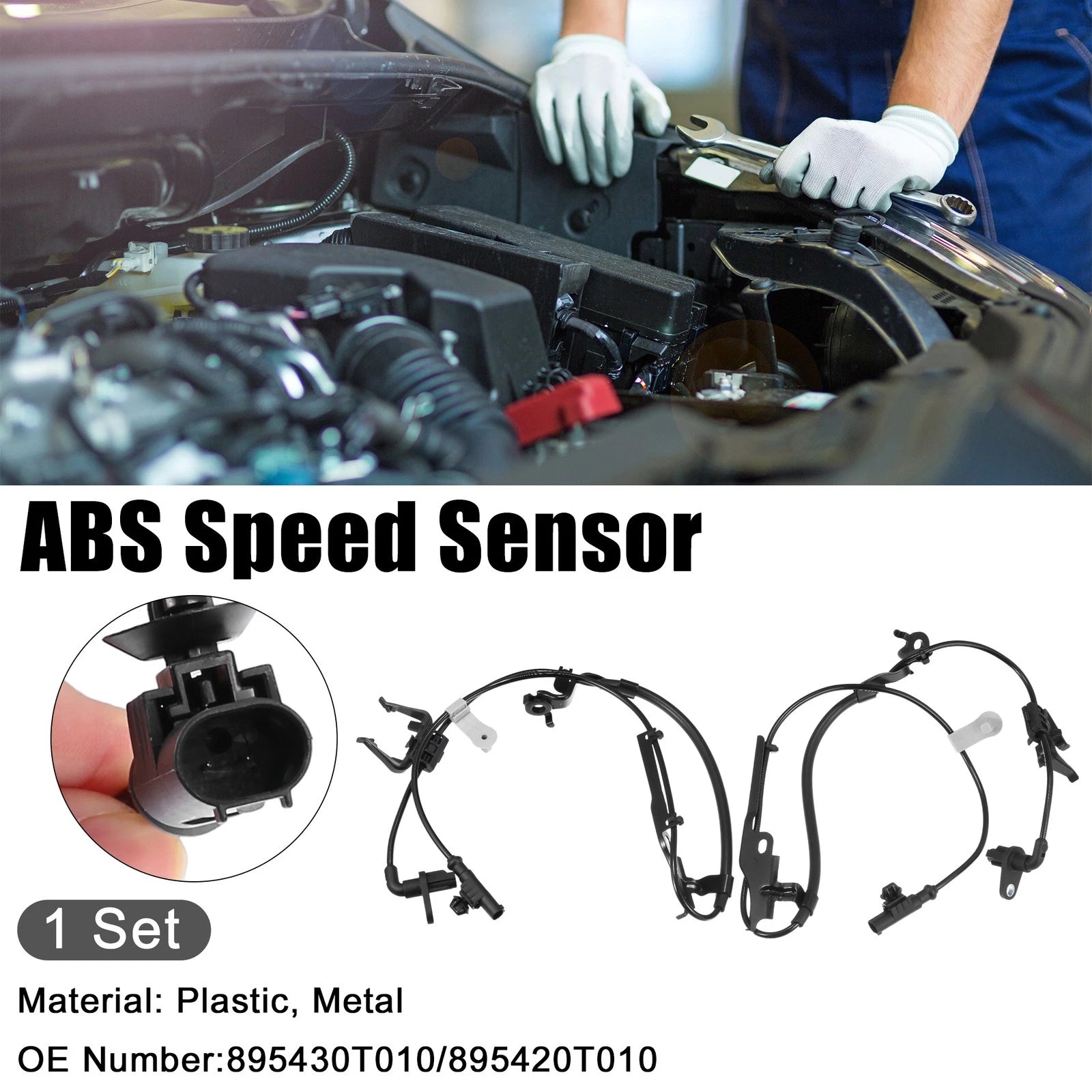 ABS Wheel Speed Sensor Front Set Left Right for Toyota Venza (2009–2015)