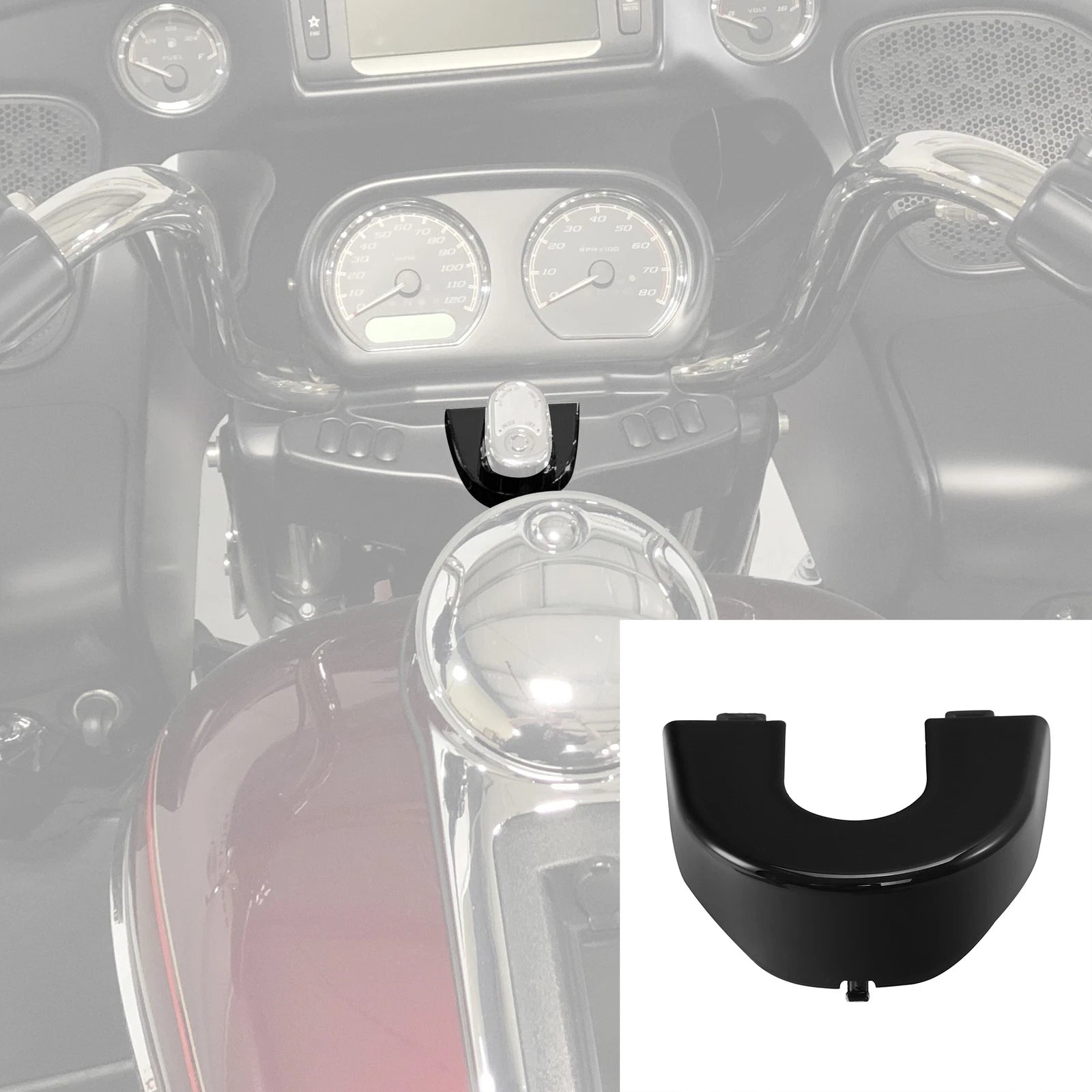 Gloss Black Ignition Switch Panel Trim for Harley Road Glide (2015–2024)