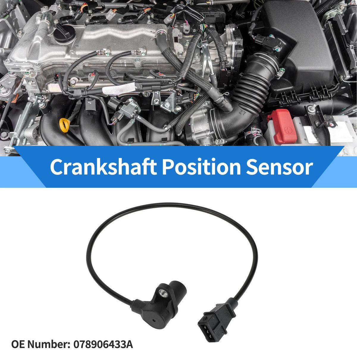 Crankshaft Position Sensor for Audi A4 1.8 (2000–2005) No. 078906433A