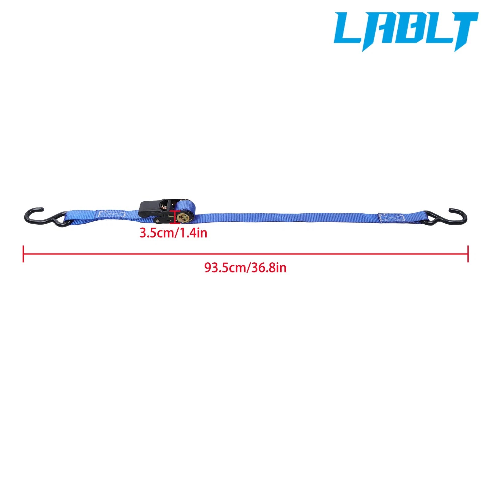 2X 1" × 4ft Heavy Duty Tie Downs Ratchet Straps for Universal Use (2400Lbs)