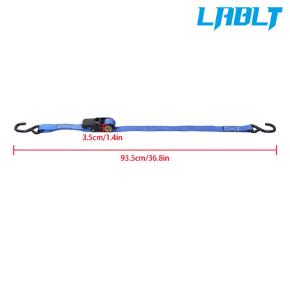 2X 1" × 4ft Heavy Duty Tie Downs Ratchet Straps for Universal Use (2400Lbs)