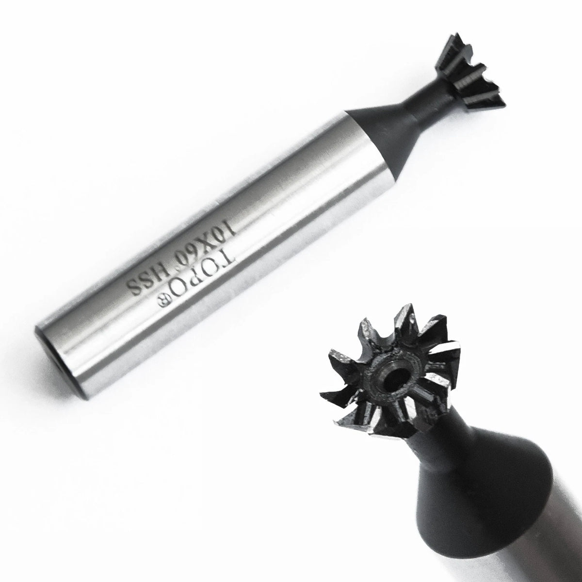 6 Flute Dovetail Cutter 60 Degrees 10mm Shank for Cast Iron