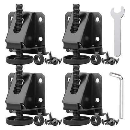 Set of 4 Adjustable Cabinet Leveling Feet for Furniture
