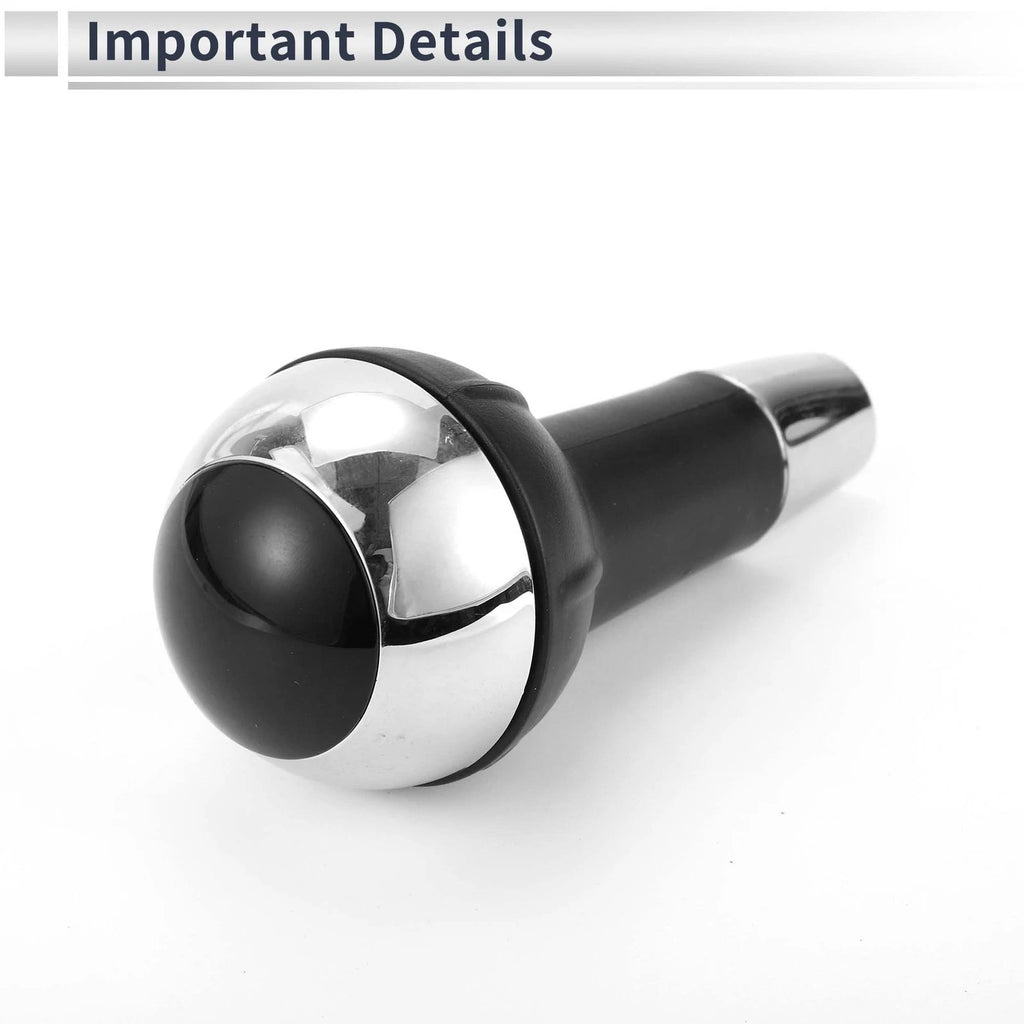 Automatic Shift Knob for FIAT 500 (2012–2017) Plastic Black Chrome Silver Tone