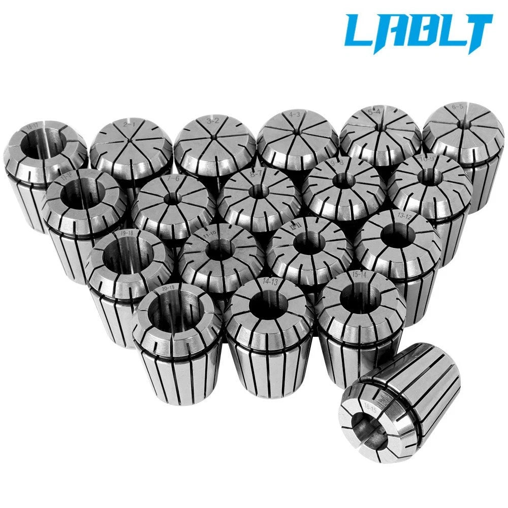 19Pcs ER32 Spring Collet Set for Machine & Milling Lathe Tool